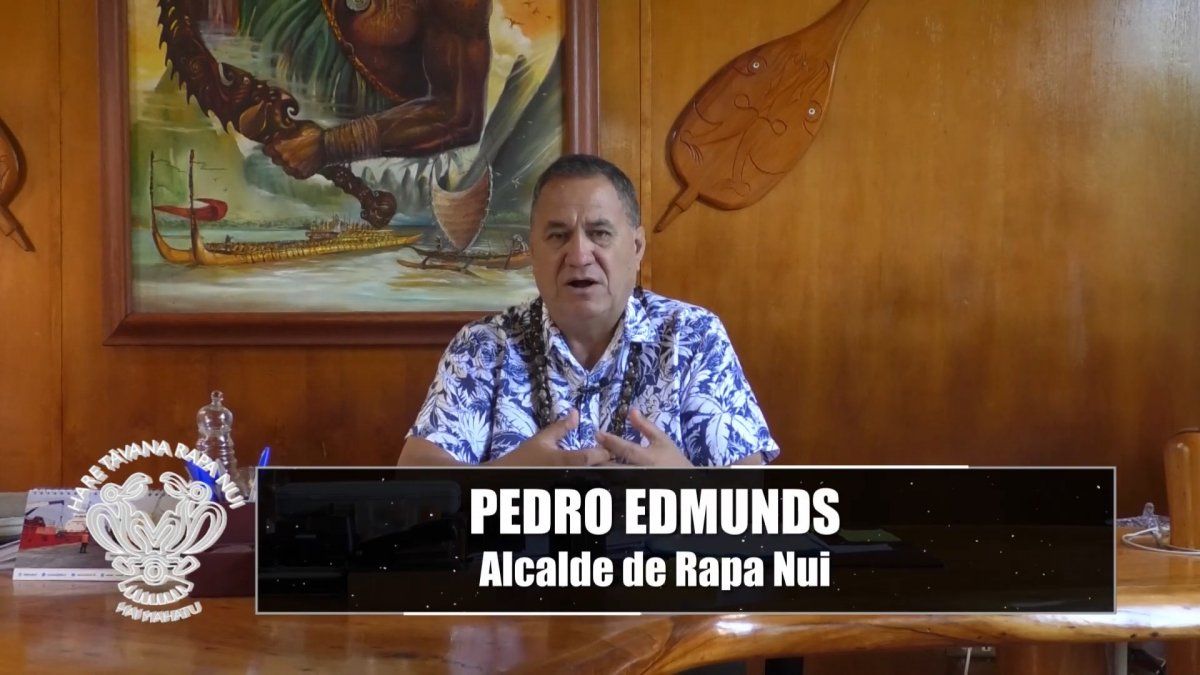 Pedro Edmunds, alcalde de Rapa Nui. 