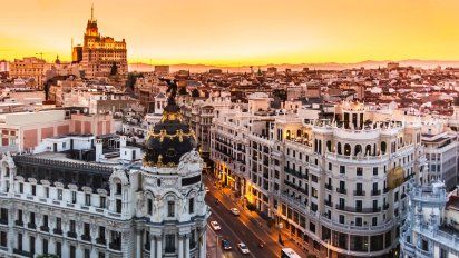 Europa: vistas del centro de Madrid, capital de la Comunidad de Madrid y de España.&nbsp;
