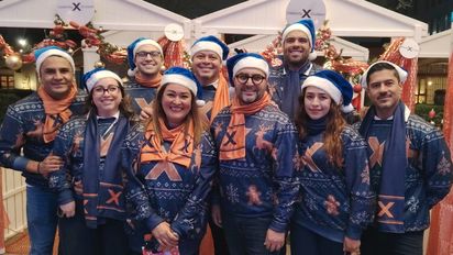 El equipo de Celebrity Cruises durante el festejo de fin de año para operadoras y agencias de viajes.