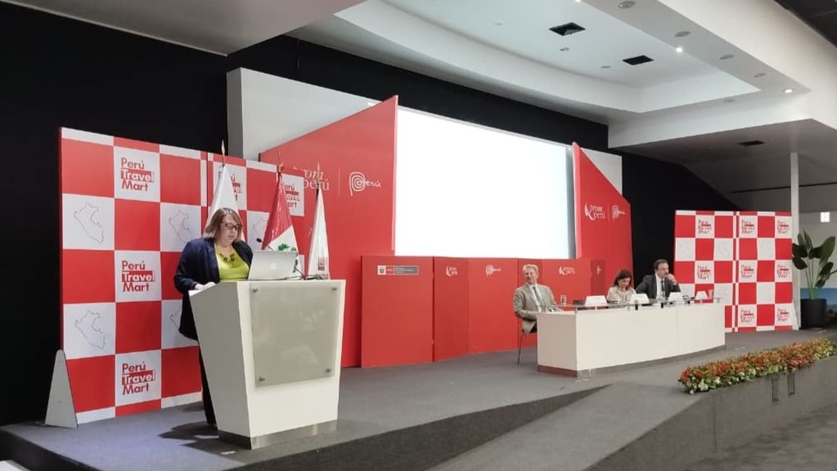 Aracelli Laca, viceministra de Turismo en conferencia de Per&uacute; Travel Mart.
