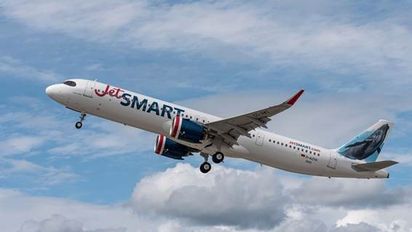 JetSMART opera en la región 8 A321, tres de ellos en Argentina.