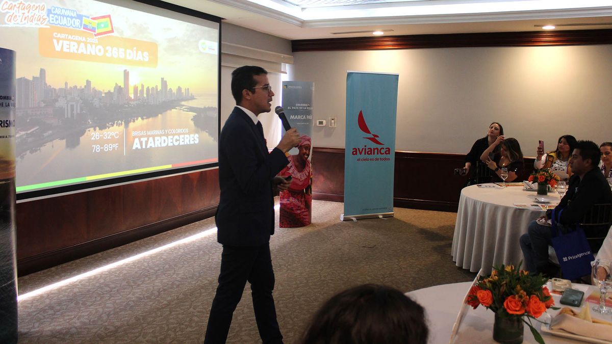 Héctor González, coordinador de Promoción y Mercadeo de Corpoturismo Cartagena de Indias, brindó una capacitación en los Ladevi Workshops de Quito y Guayaquil.