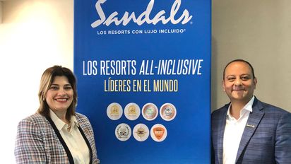&nbsp;Arlenes García, directora de Ventas y Marketing para Latinoamérica Y José Armando Rojas, representante para Colombia, Ecuador y Venezuela, de Sandals Resorts.