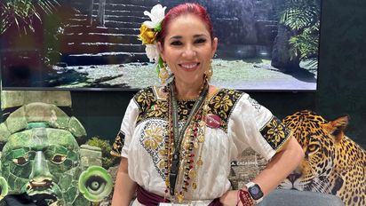 La titular de Sectur Campeche, Adda Solis, en Fitur 2026.