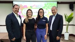 Irapuan Cortez, director presidente de Viaje Paraná; Viviane Rodrigues; Patricia Gusso, jefa de eventos; y Jose Luis da Cunha, de Brasil.