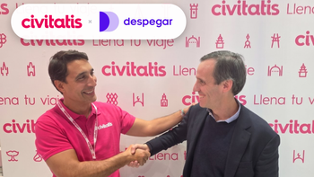 El consejero delegado de Civitatis, Andrés Spitzer y el vicepresidente Global Partners de Despegar, Iván Lovisolo