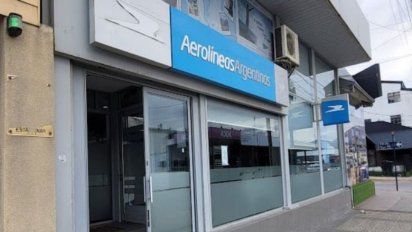 Imagen de la actual sucursal de Ushuaia de Aerolíneas Argentinas (Cristina López/X). Imagen de la actual sucursal de Ushuaia de Aerolíneas Argentinas (Cristina López/X).