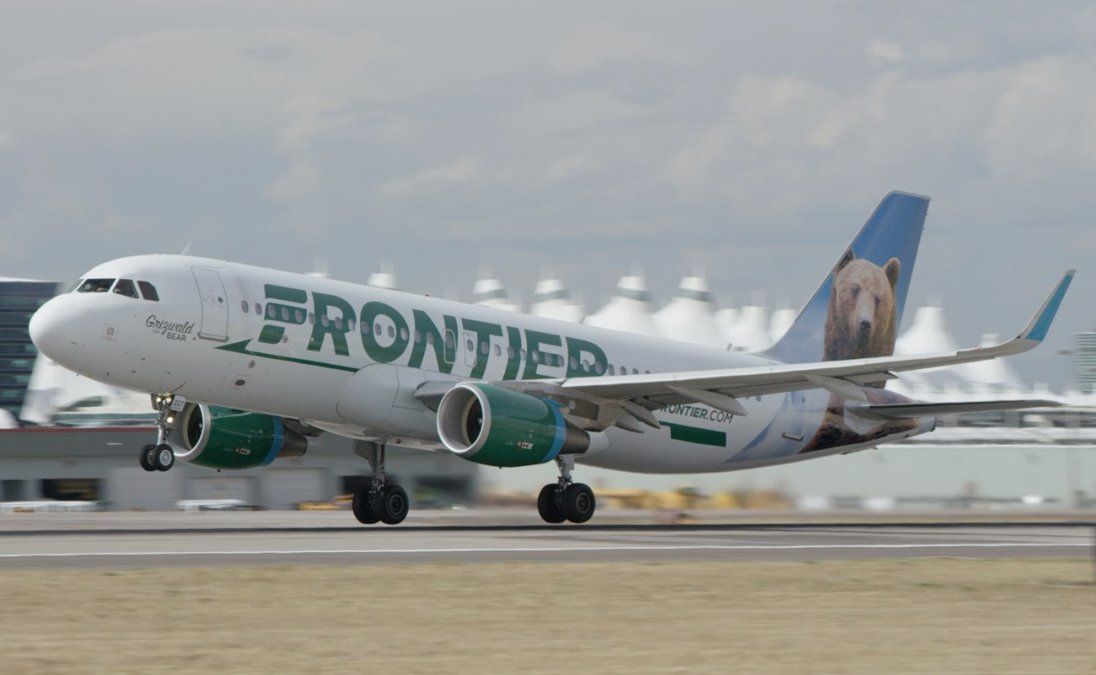Uno de los Airbus A320 de Frontier Airlines.