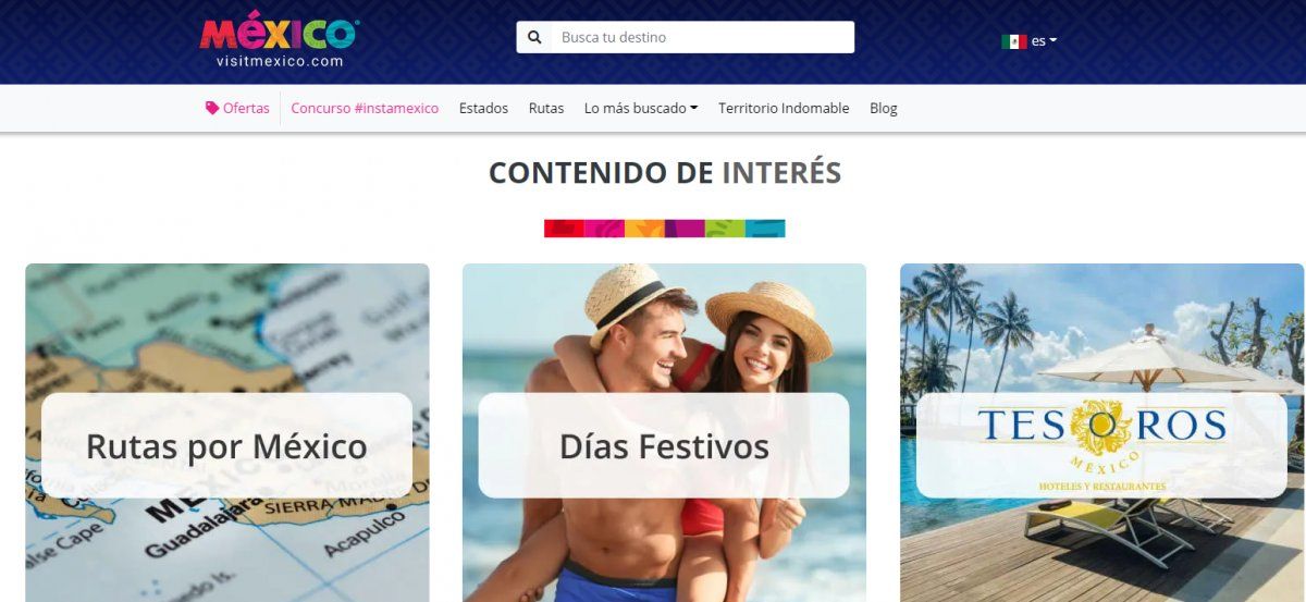 Visit México reveló cuáles son los destinos más buscados en la plataforma, tanto playas como Pueblos Mágicos.
