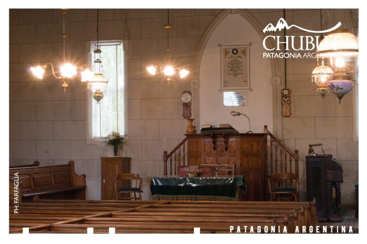 Así se ve el interior de una de las capillas galesas en Chubut. Así se ve el interior de una de las capillas galesas en Chubut.