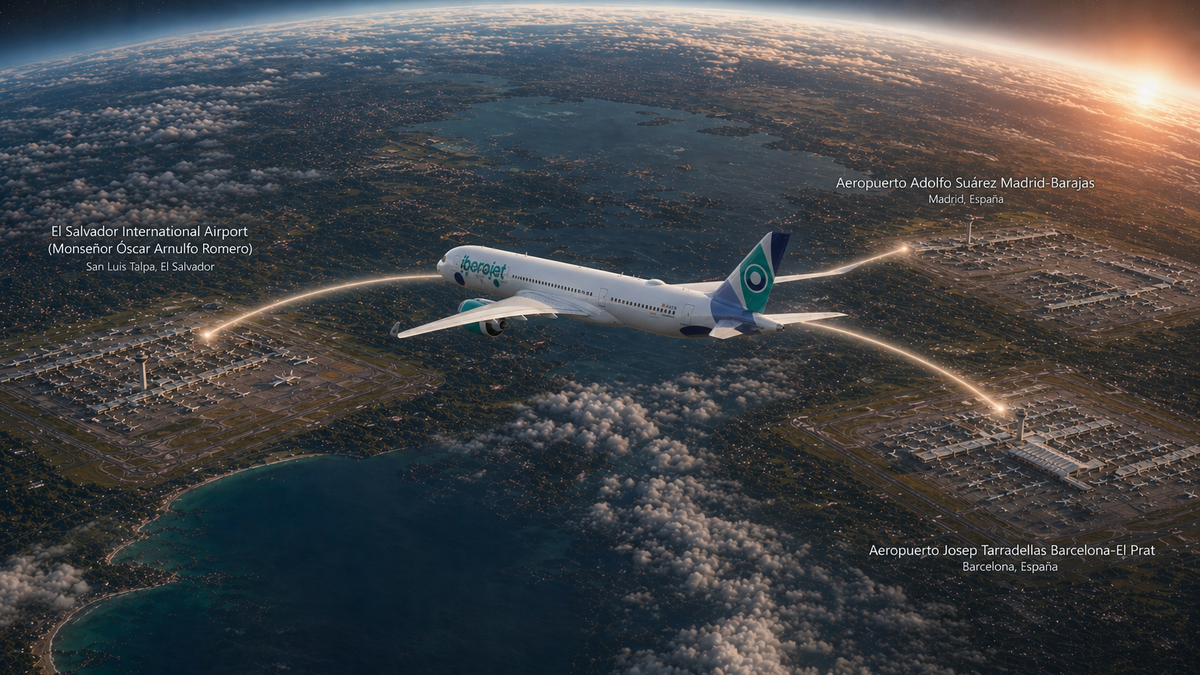 Vuelo directo de Iberojet entre Madrid y El Salvador