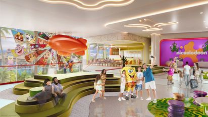 Primeras imágenes renderizadas del Nickelodeon Hotels & Resorts Orlando, cuya apertura se concretaría en 2026.