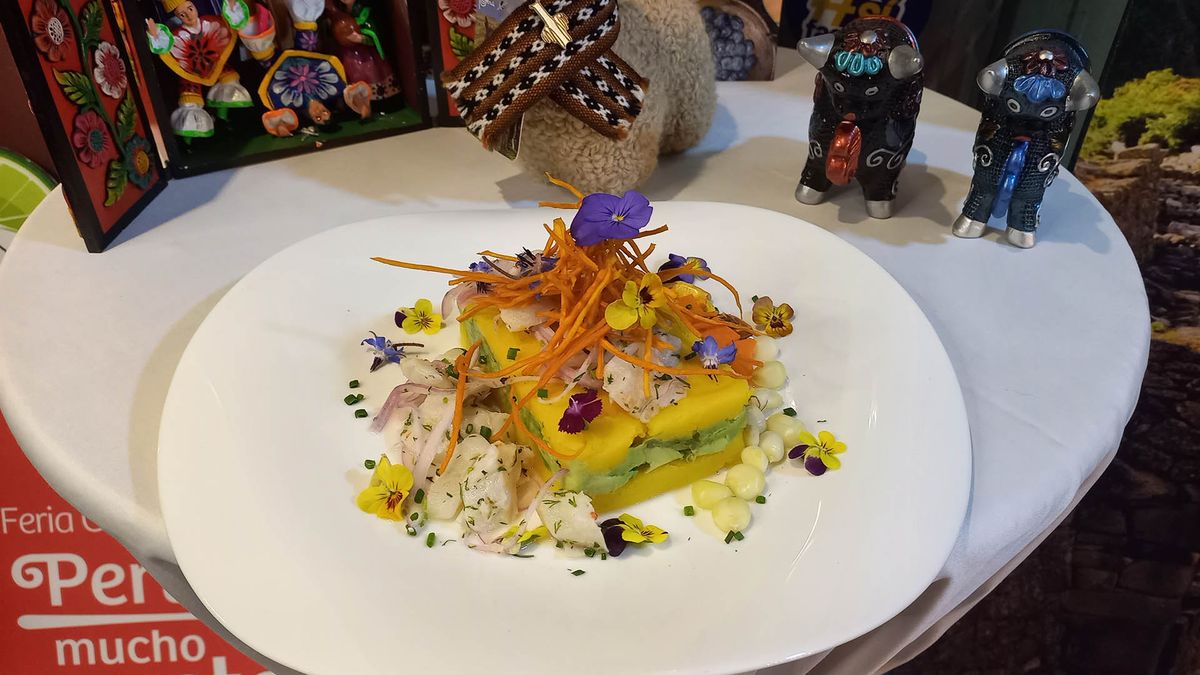 Degustación de causa peruana.