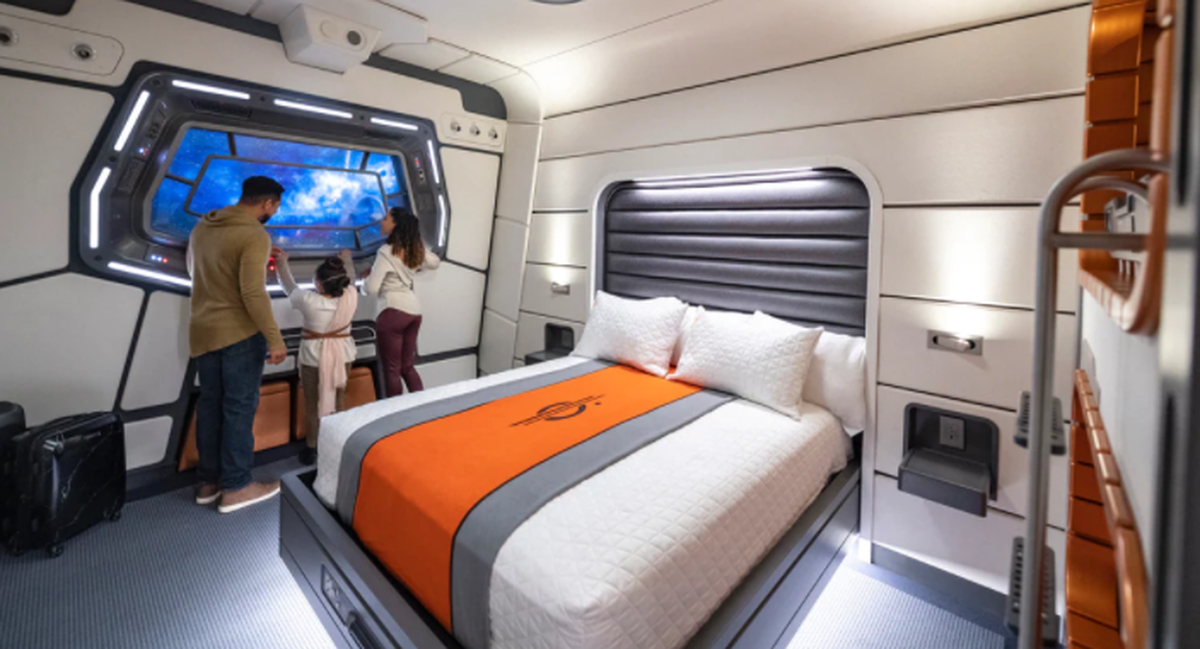 Uno de los tantos camarotes que se puede encontrar en Star Wars: Galactic Starcruiser.