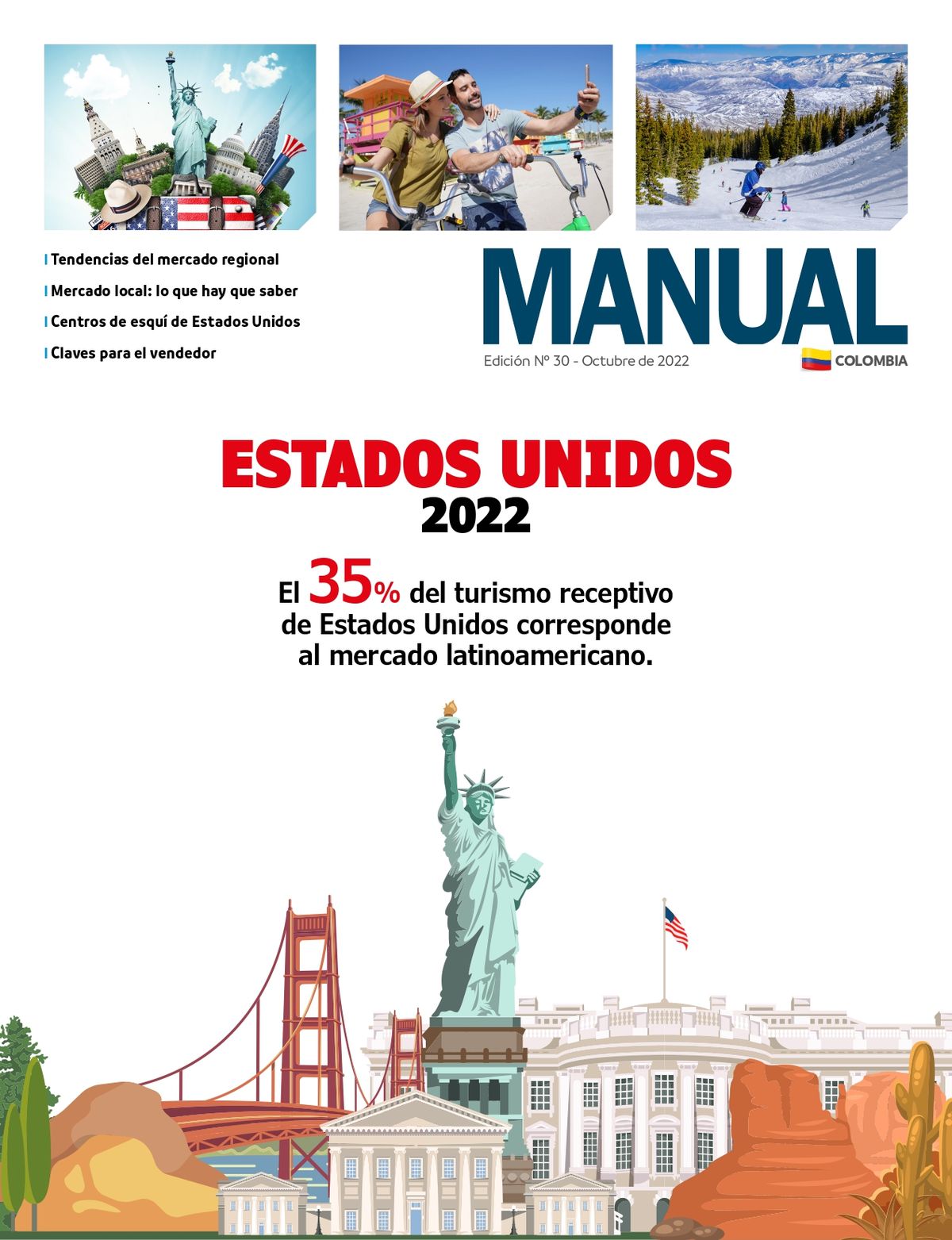 Estados Unidos: Ladevi Medios y Soluciones les brinda a los profesionales de los viajes el Manual Estados Unidos 2022 - una herramienta indispensable a la hora de vender.