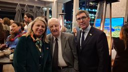 María Paz Lagos, subsecretaria de Turismo; Eduardo Valenzuela y Pedro del Rio, cruceros Australis.