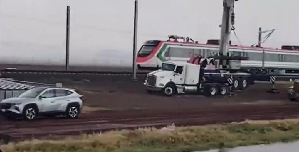 Un usuario de las redes sociales filtró imágenes de las primeras pruebas en la pista de la ampliación del servicio del AIFA a la terminal Buenavista.