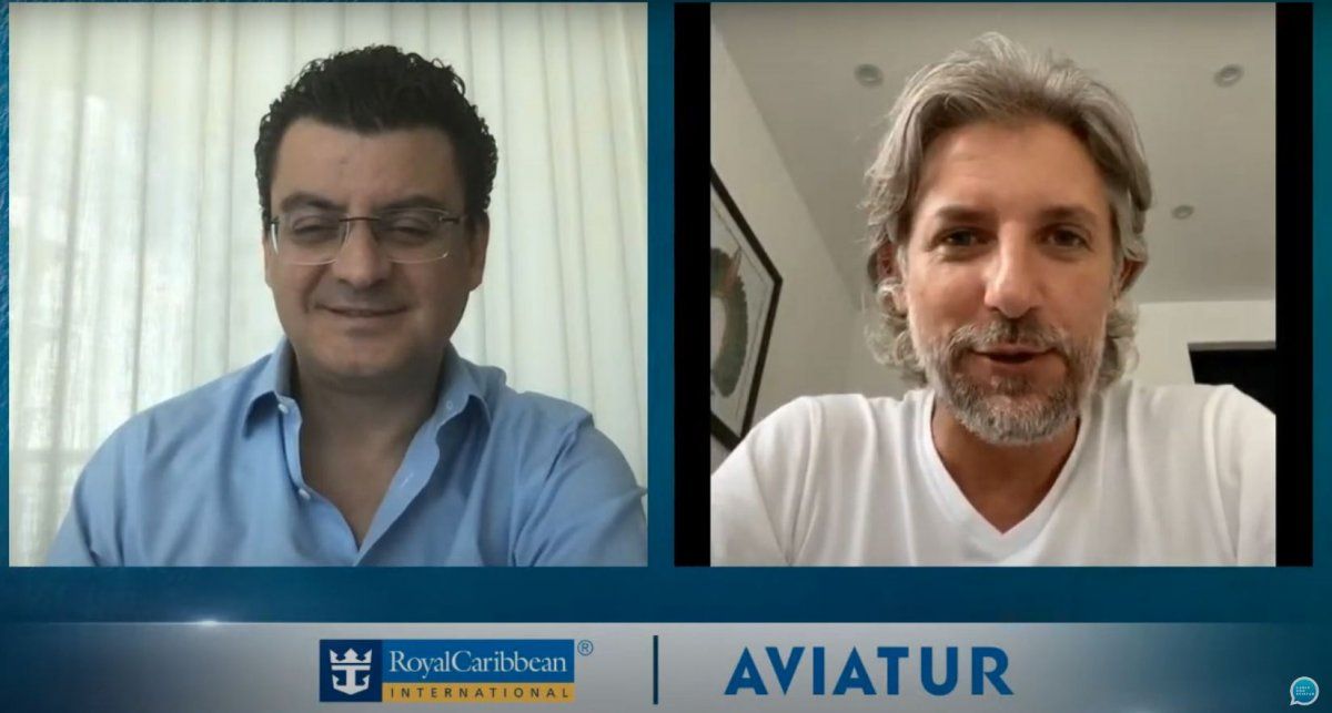 Alberto Muñoz, vicepresidente para Latinoamérica de Royal Caribbean, ySamy Bessudo, presidente de Aviatur.