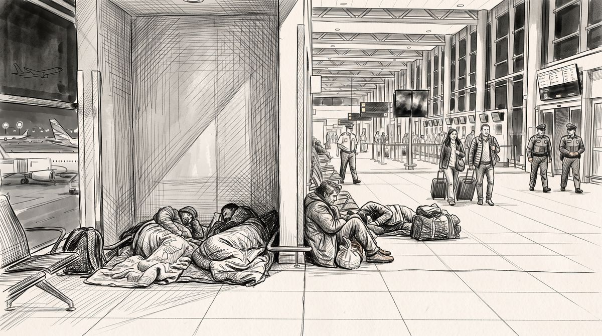 Aeropuerto de Santiago: Madrid-Barajas, el mayor aeropuerto de España, vivió una crisis con personas en situación de calle en 2025.