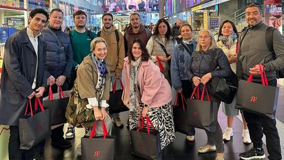 El grupo de ITA Airways y García Fernández Turismo en la Términi de Roma.