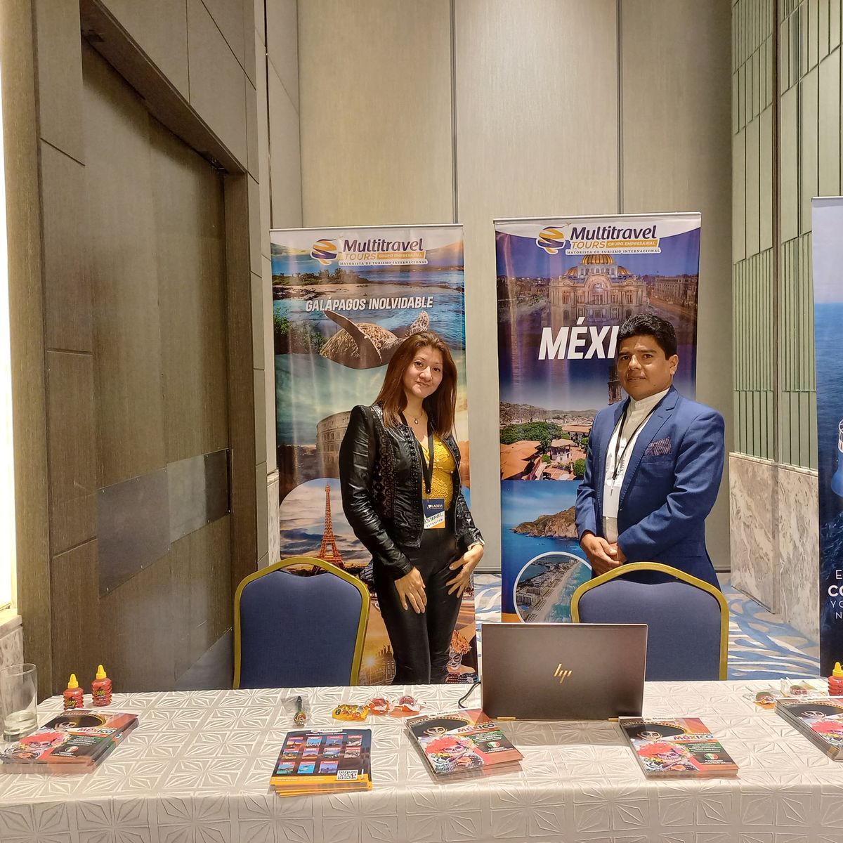 Parte del equipo Multitravel Ecuador, incluida Myrian Díaz. - Ladevi Medios y Soluciones Parte del equipo Multitravel Ecuador, incluida Myrian Díaz.