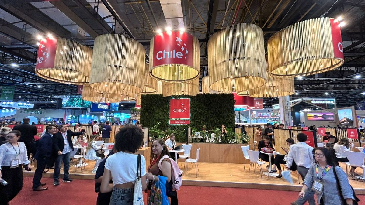 Stand de Chile en WTM Latin America 2026, en San Pablo.