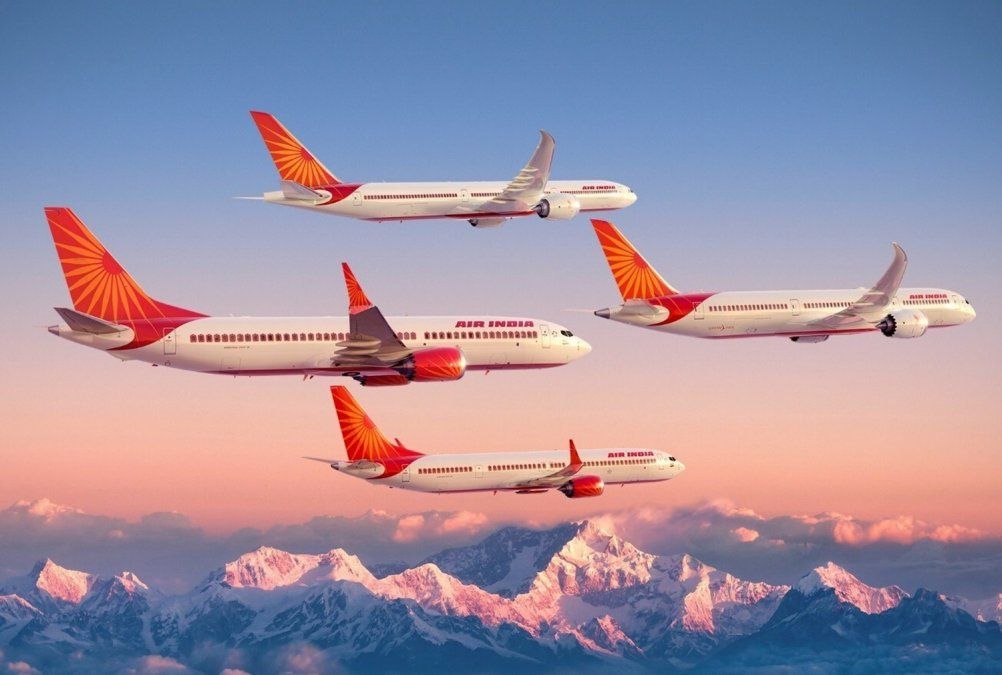 Render de los modelos de Boeing encargados por Air India.