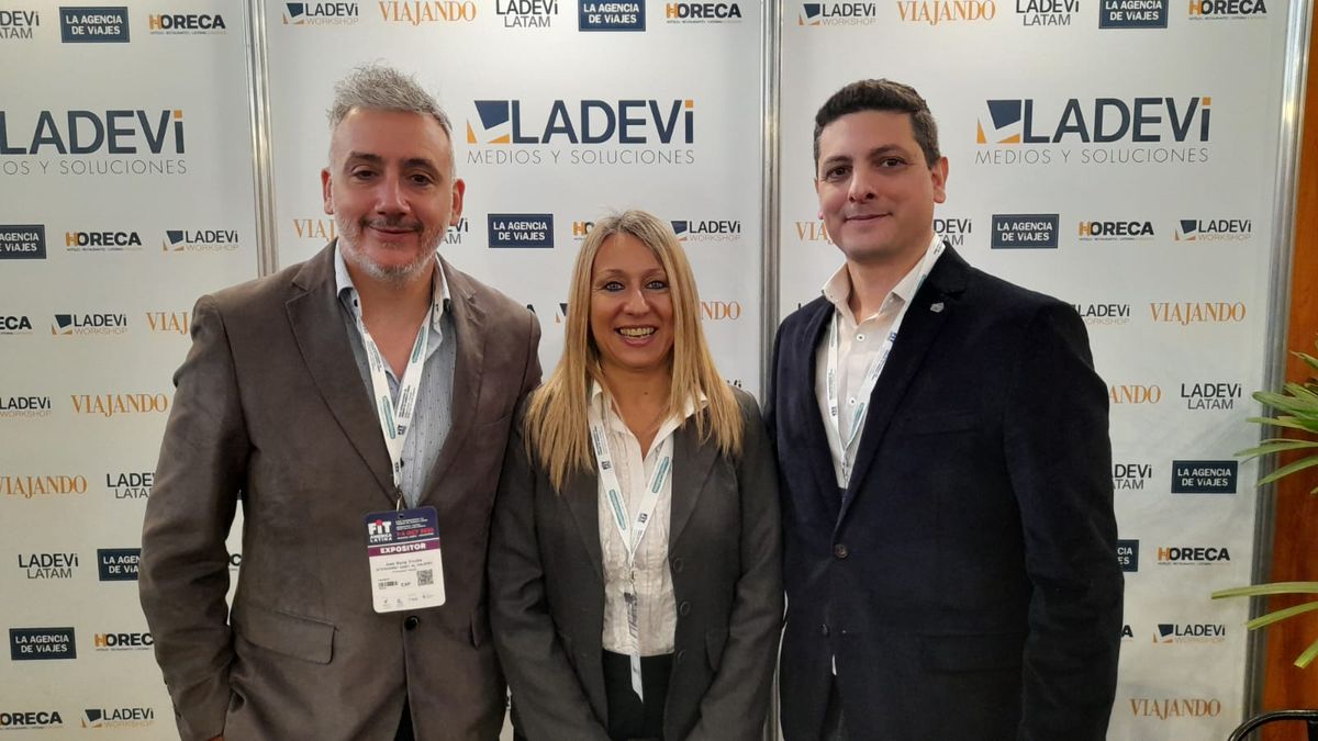 Los ejecutivos de Interassist Travel en FIT: José María Triviño, Diego Cuevas y María Sol Veiga.