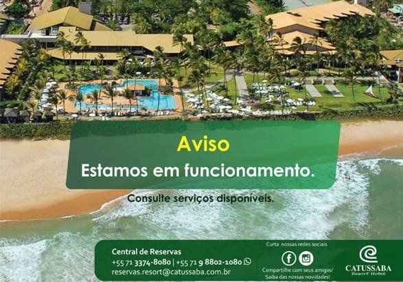 Catussaba, hotel emblemático de Salvador, está operativo.