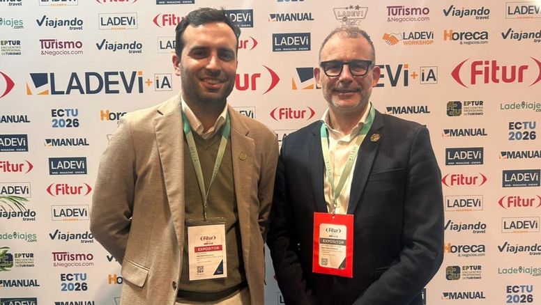 Álvaro Gutiérrez, responsable de Ventas y Desarrollo de Meliá PRO; y José Miguel Moreno Griñón, director senior de Ventas Globales de MICE & Corporate de Meliá Hotels International.