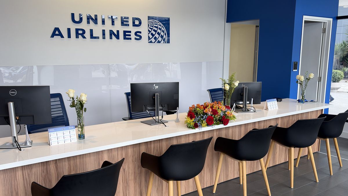 Oficina remodelada de United Airlines en Quito. 