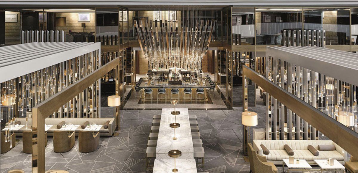 Interior del hotel Juan Carlos I de Barcelona.