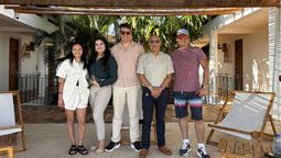 Carolina Olea, asesora de Ventas y Operaciones de Fuerza Delta; Luis Moyano, asesor para el cliente de TuReserva.Com; Diego Ariza gerente general de TuReserva.Com y Andrés Bohórquez, director comercial de CIC Travel en el marco del Fam a Isla Margarita, Venezuela.