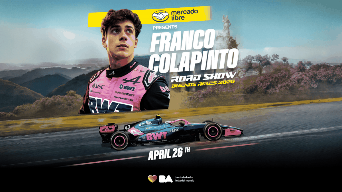 Buenos Aires: ningún argentino se va a perder el sonido del V8 de Franco Colapinto en las calles palermitanas.