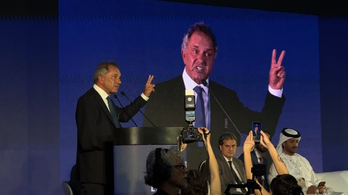 Daniel Scioli, secretario de Turismo, Ambiente y Deportes, con un discurso en el Acto de Apertura de FIT 2026.