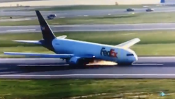 Avión Boeing de Fedex accidentado en Turquía.
