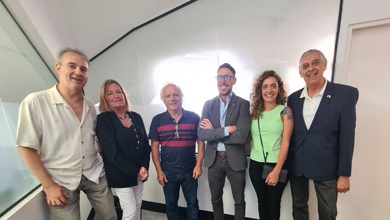 La nueva comisión directiva del Comité Visit USA Argentina: Gerardo González, Diana Brandon, Osvaldo Ruiz, Pablo Bazzetti, Andrea Muffolini (en representación de Juan Toselli) y Alberto Sánchez Lavalle.