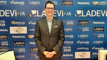 Erick Garnica, vicepresidente de Global Leisure Sales de The Palm Beaches, en la Vitrina Turística Anato 2026.