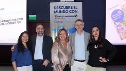 Rocío de la Rosa, representante comercial para la Zona Andina de Europamundo; Alejandro de la Osa, CEO de Europamundo Vacaciones; Rocío Rodriguez, presidente de Cielos Abiertos; Lucas Ozuna,&nbsp; director comercial para Latinoamérica de Europamundo; Sandra Díaz, directora comercial de Cielos Abiertos.