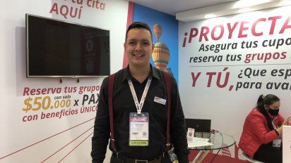 Sebastián Góngora (Akira Travel) en la Vitrina Turística Anato 2021.