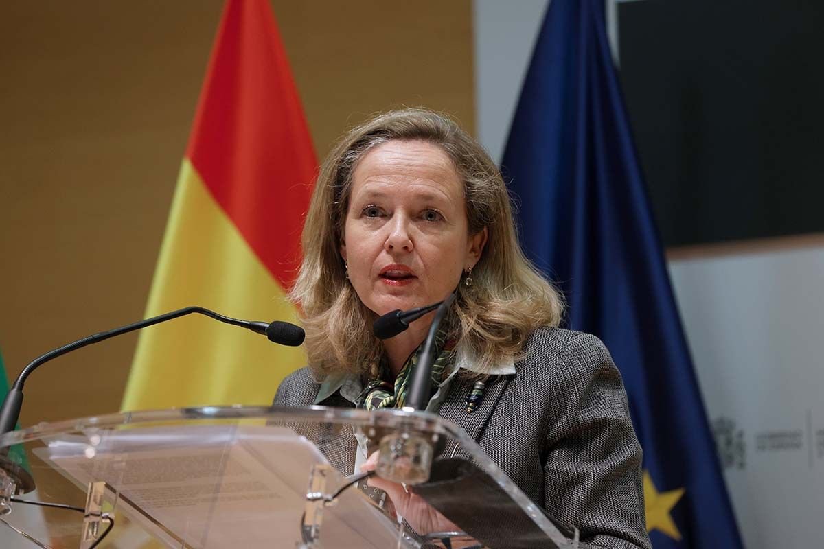 La Vicepresidenta primera del Gobierno, Nadia Calvino