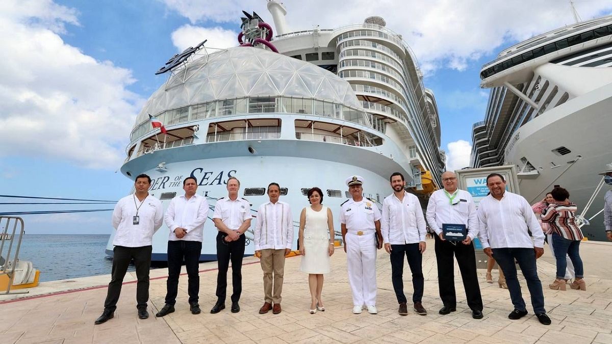 Caribe mexicano: Cozumel recibe crucero más grande del mundo