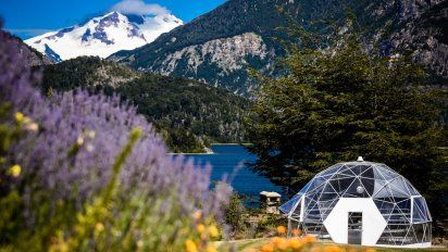 El flamante domo de hidroponía del Llao Llao Resort de Bariloche.
