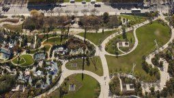 Una toma aérea de Grant Park.