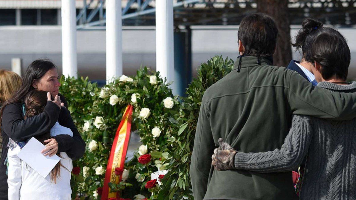 Familares de las victimas del siniestro del Germanwings en 2015