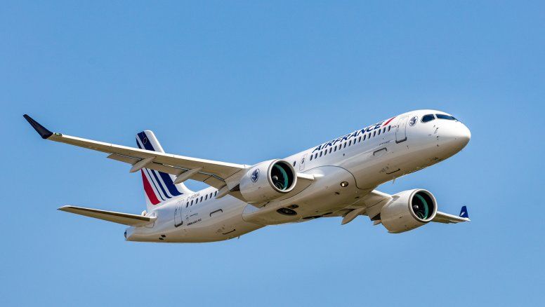 El primer Airbus A220/300 de Air France.