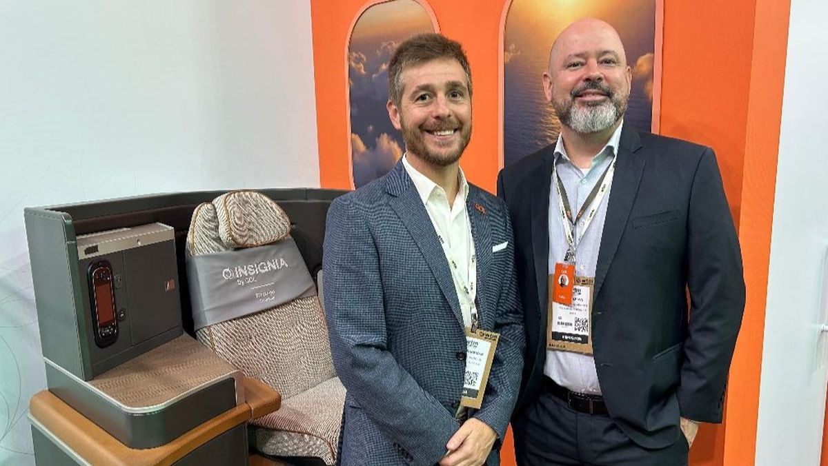 Danilo Barbizan, director de Ventas de Gol; y Fábio Lessa, gerente de Ventas Internacionales.