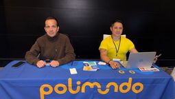 Patricio Cattan. gerente de Agencias de Polimundo; y David Cevallos, ejecutivo comercial, en el Ladevi Workshop en Quito.&nbsp;