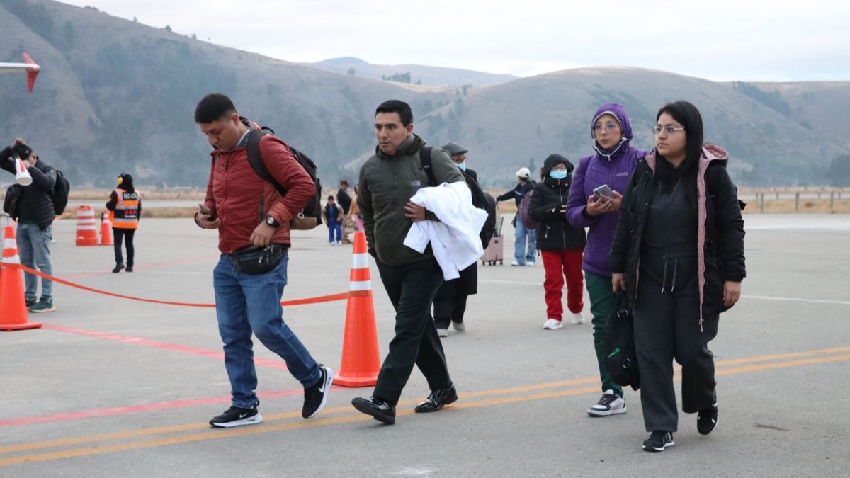 Pasajeros del Aeropuerto de Jauja.
