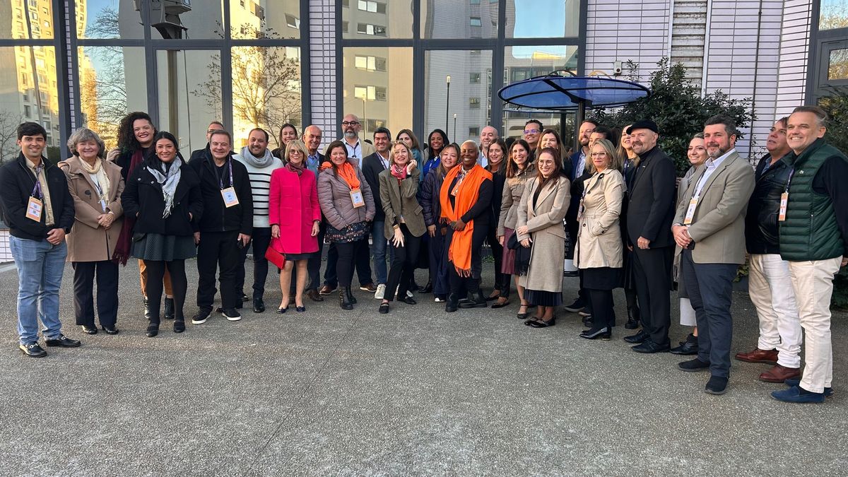 El grupo sudamericano en Lyon.